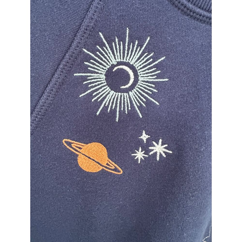 SPIRITUAL GANGSTER Mystical Forever Crewneck Sweatshirt Embroidered Navy - Picture 8 of 11